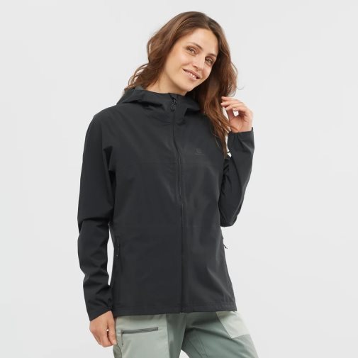 Black Salomon Essential Waterproof 2.5 L Women's Shell Jackets | PH 87096X